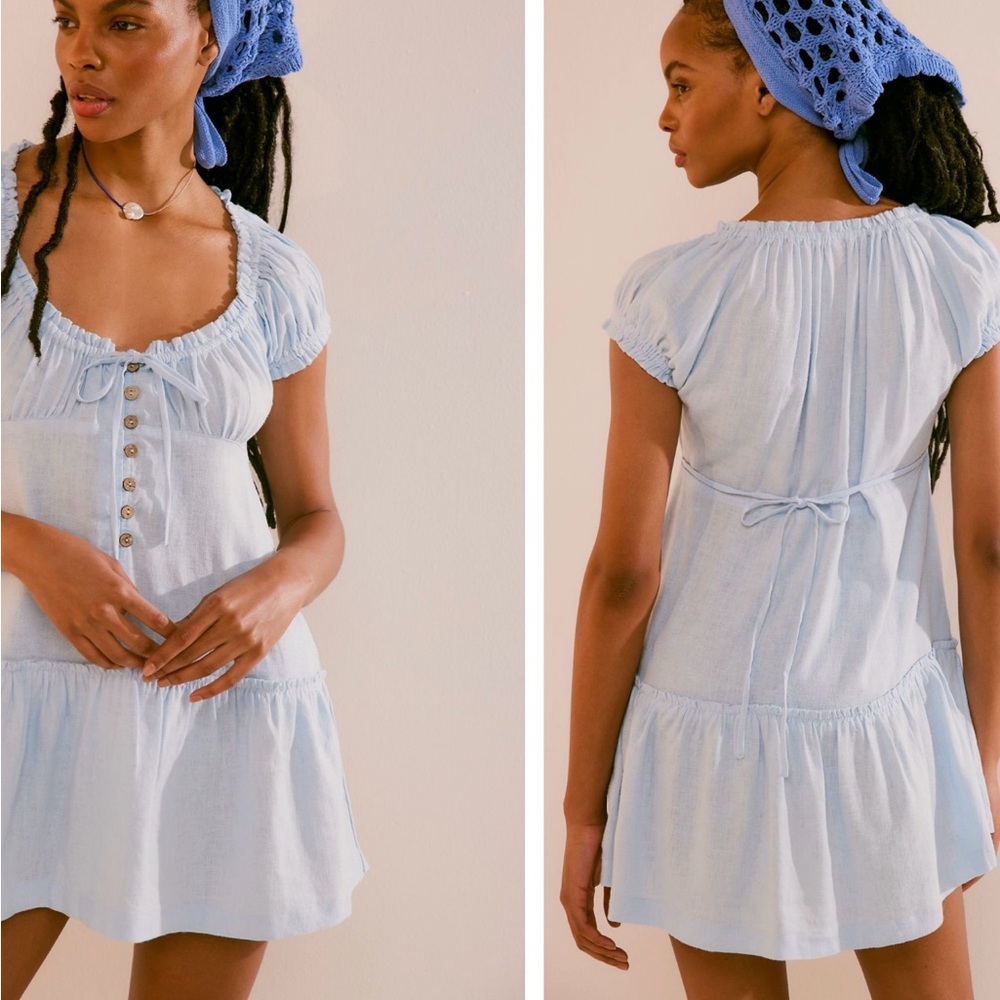Light Blue Women's Sleepwear Dress